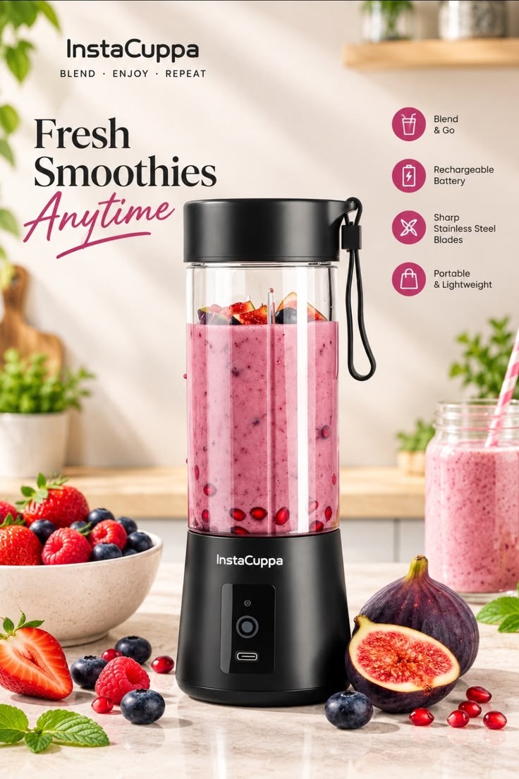 Mini Portable Blender – Compact & Powerful Smoothie Maker